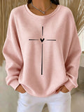 Women's Faith Cross Waffle Sweatshirt