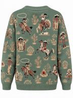 Ladies' Western Style Sweater Cardigan