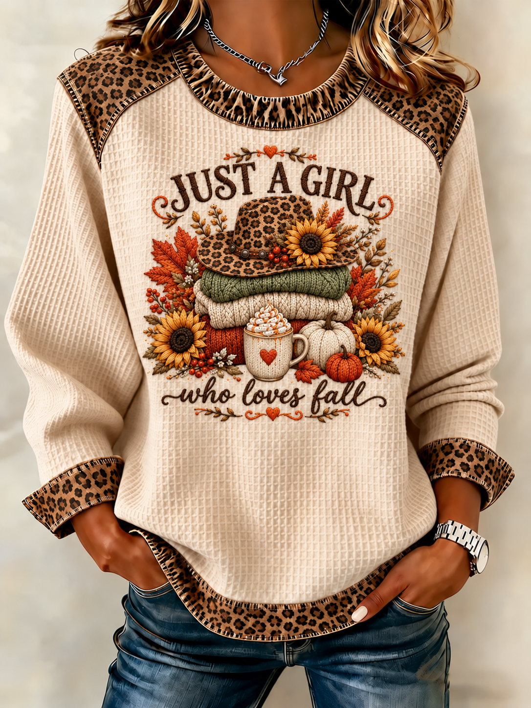 Women'S Autumn Printed Casual Long Sleeved Shirt