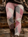 Women's Patchwork Art knit leggings