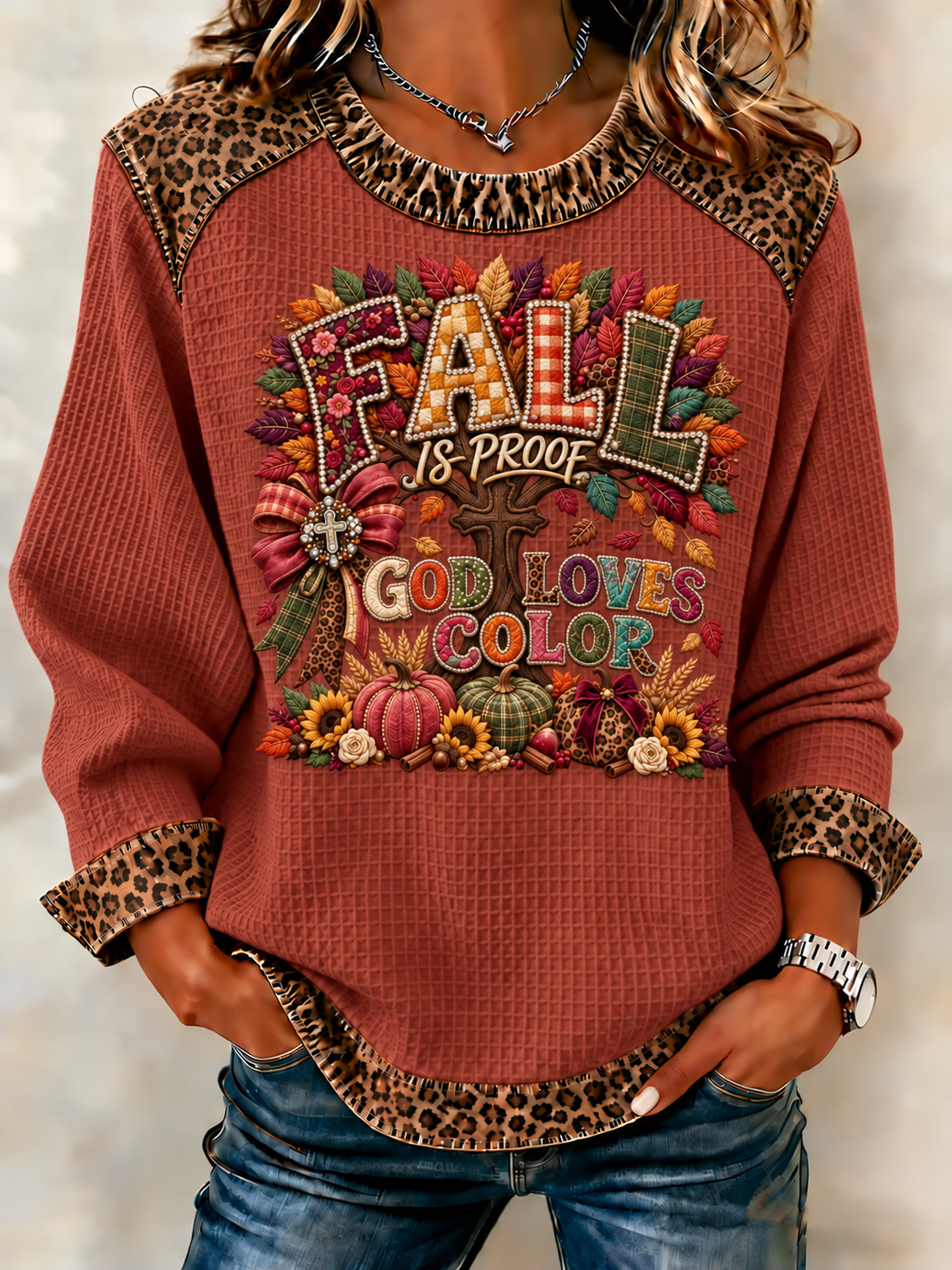 Women'S Autumn Printed Casual Long Sleeved Shirt
