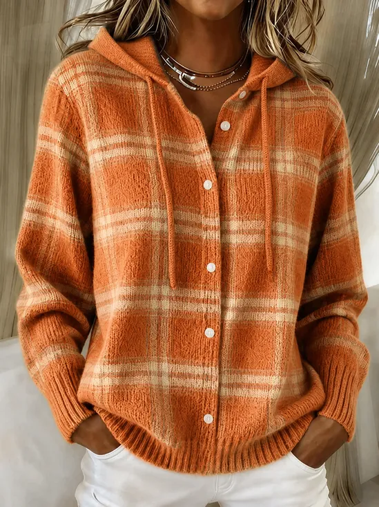 Women'S Autumn Casual Printed Collar Cardigan