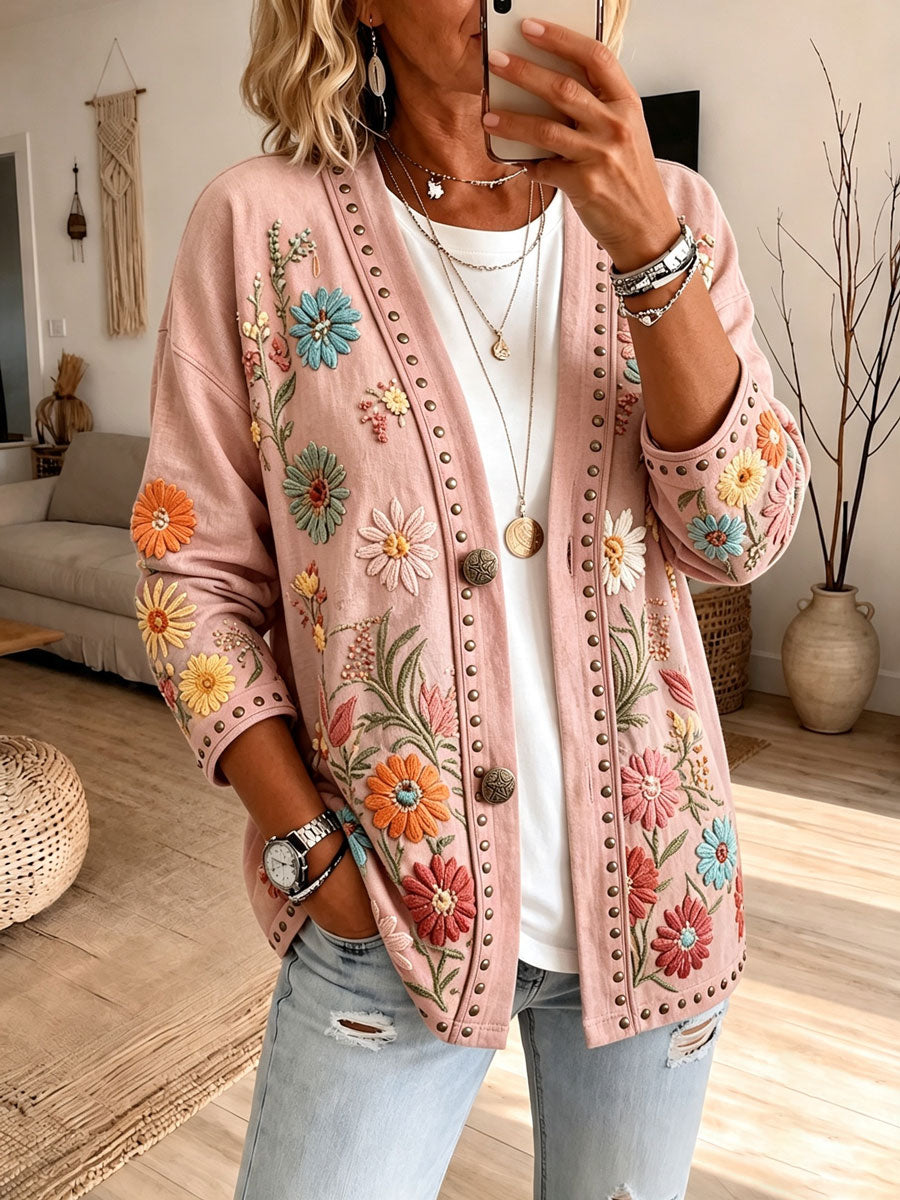 Ladies' Retro Western Style Casual Cardigan