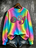 Women'S Casual Printed Long-Sleeve Sweatshirt