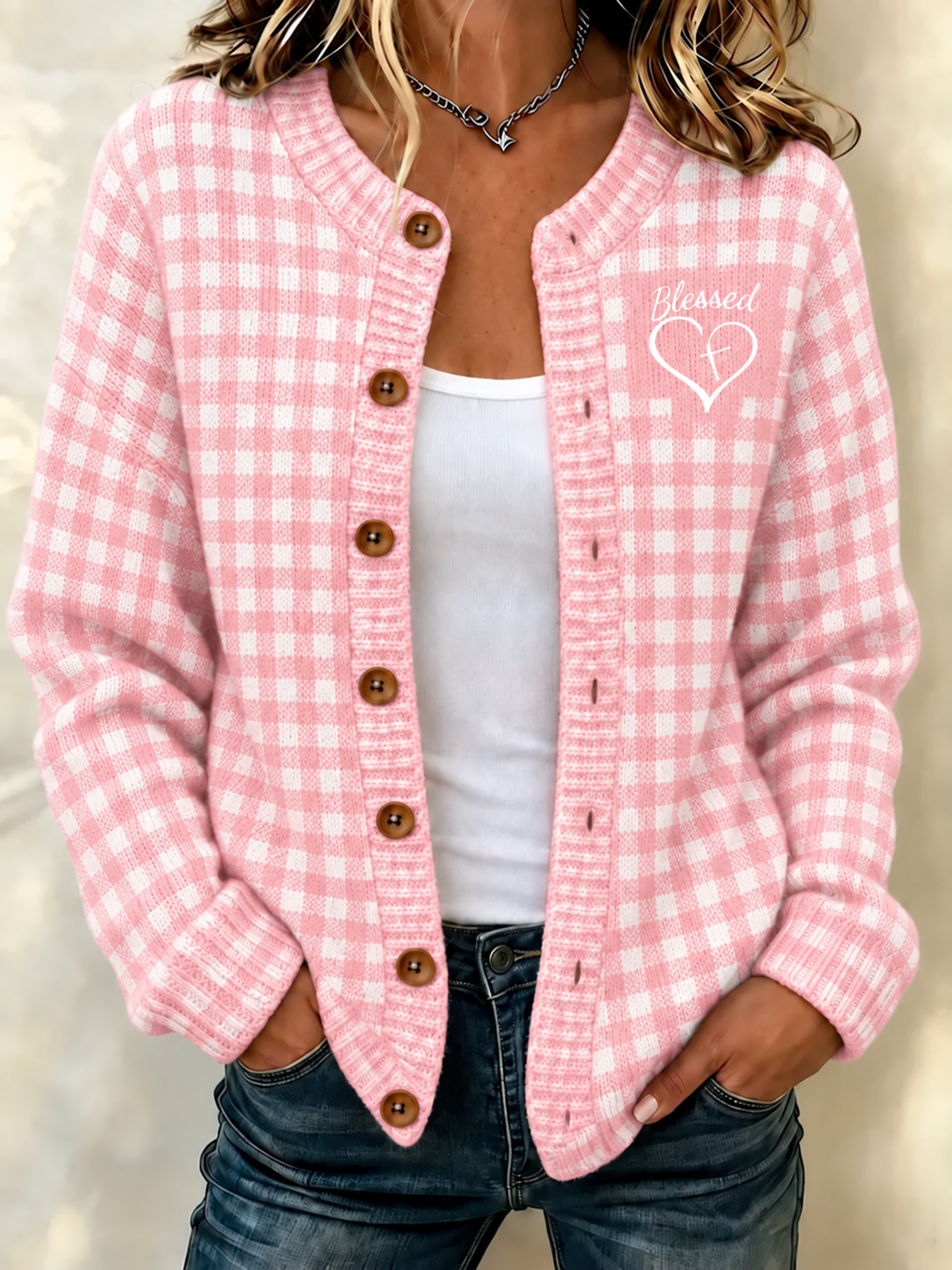 Women'S Breast Cancer Cardigan