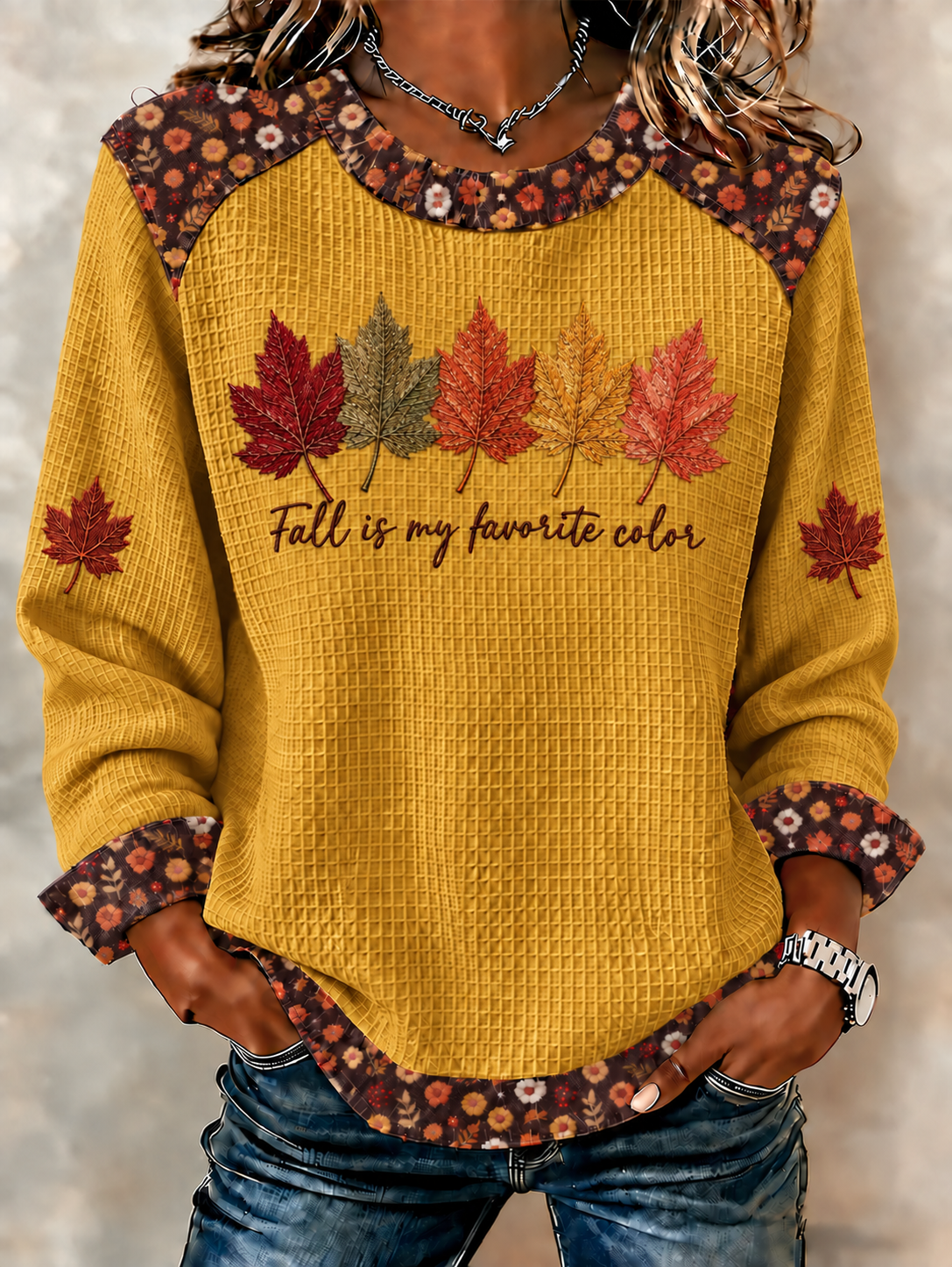 Women'S Autumn Printed Casual Long Sleeved Shirt