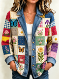 Women's Patchwork Art Knitted Cardigan