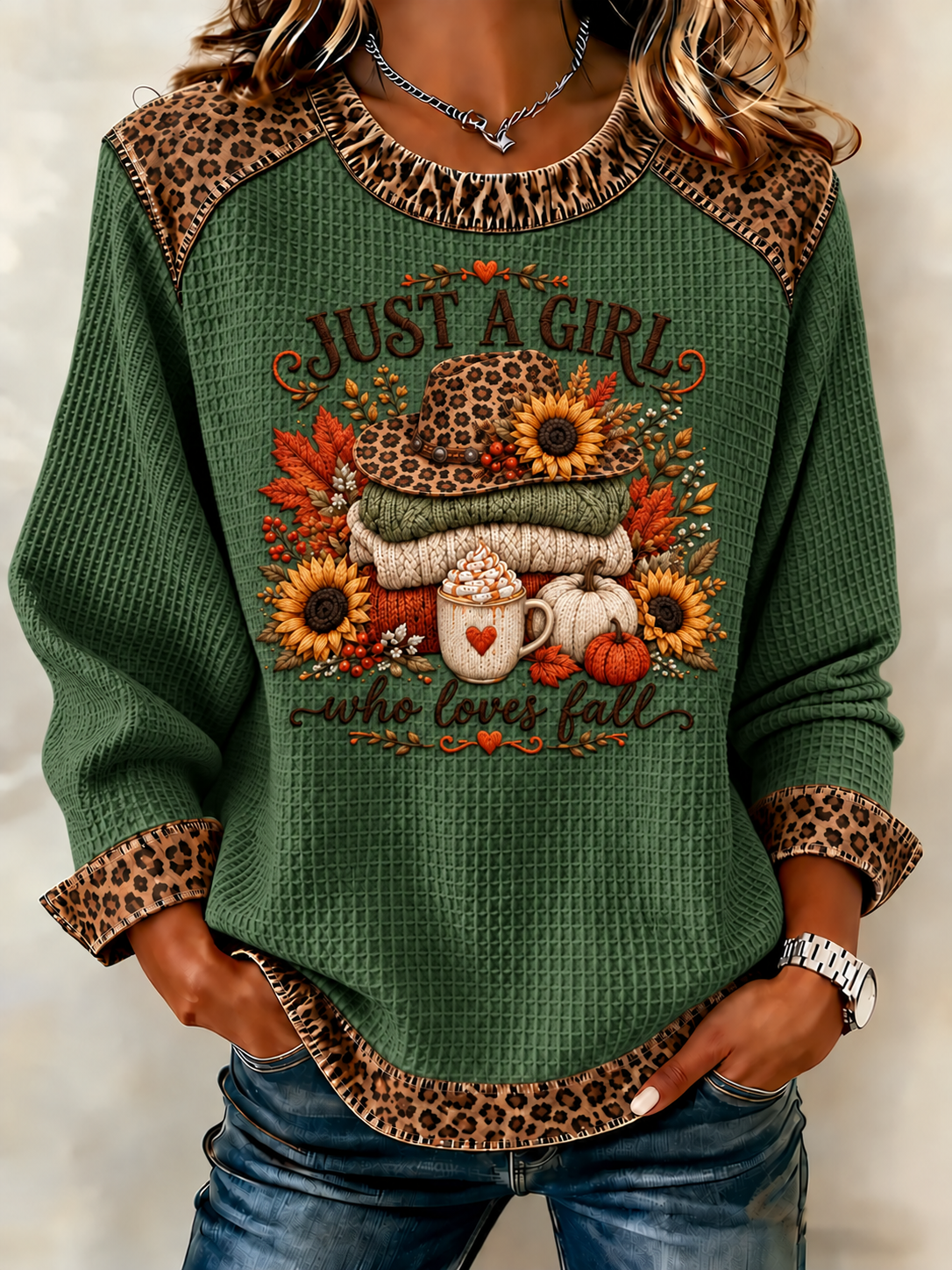Women'S Autumn Printed Casual Long Sleeved Shirt