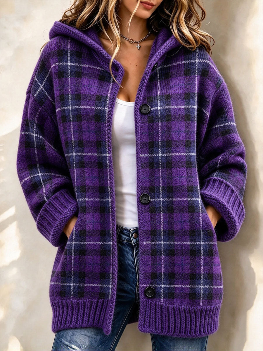 Women'S Floral Pattern Sweater Cardigan