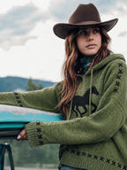 Women's Western Retro Style Animal Printed Hoodie