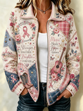 Women'S Retro Butterfly Country Music Flower Printed Cardigan