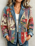 Women's Patchwork Art Knitted Cardigan