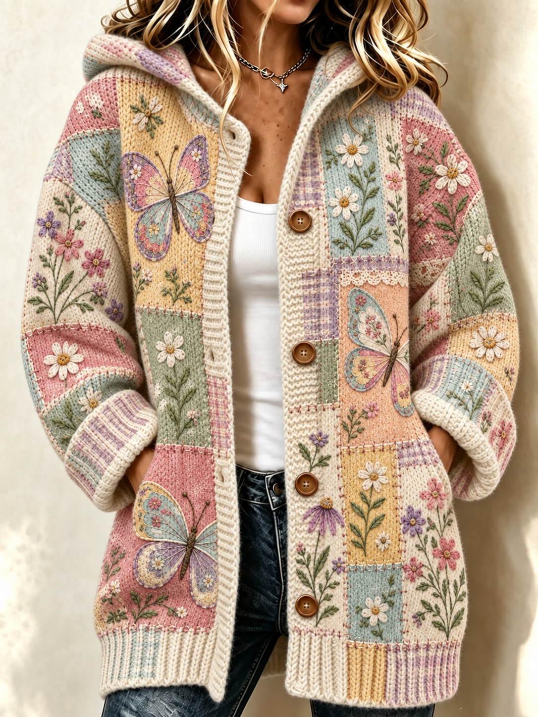 Women's Tennessee Quilting & Patchwork Knitted Cardigan