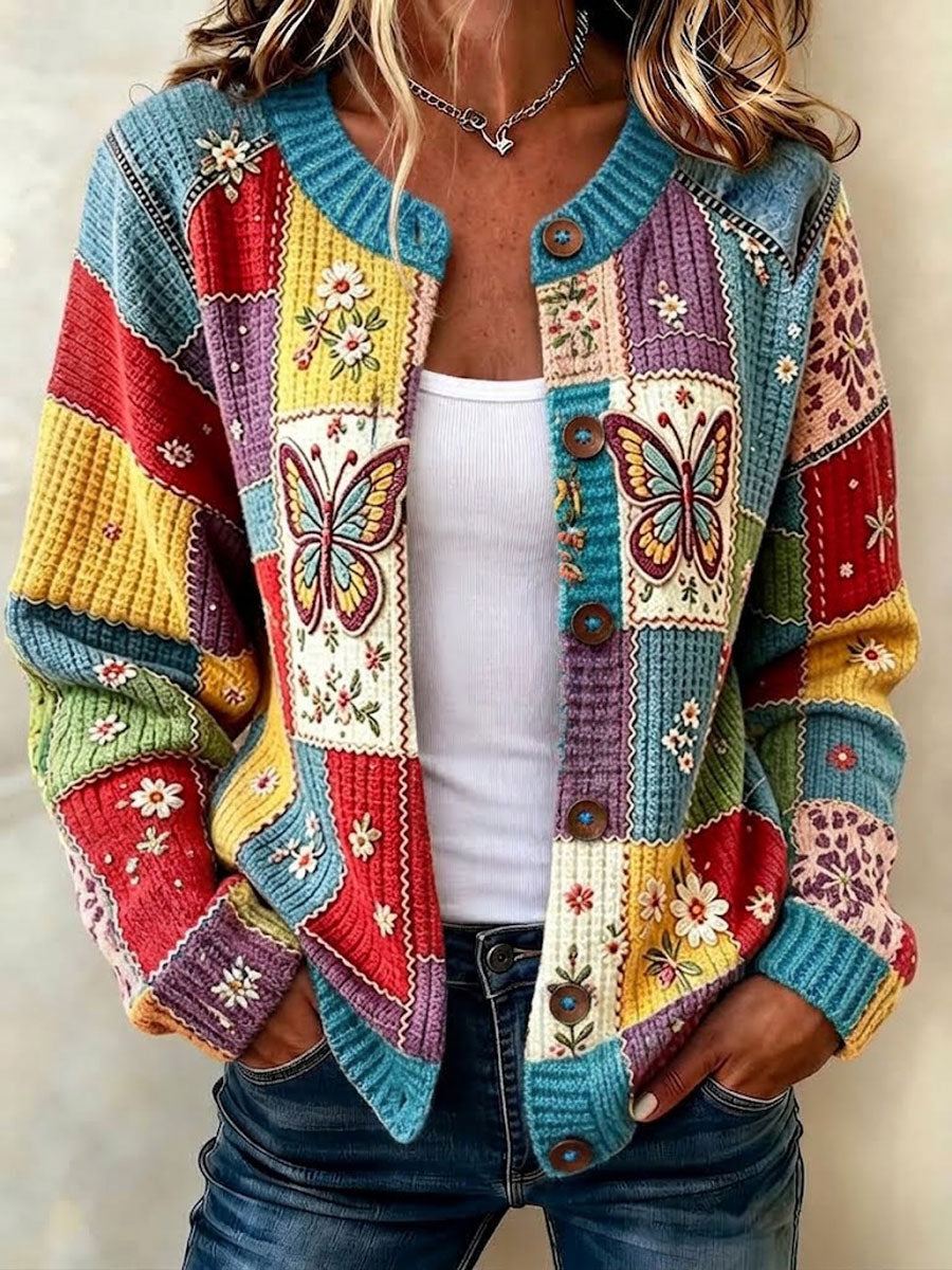 Women's Tennessee Quilting & Patchwork knit cardigan
