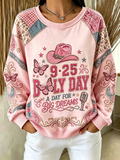 Women'S Forever Our Queen Of Country Print Sweatshirt