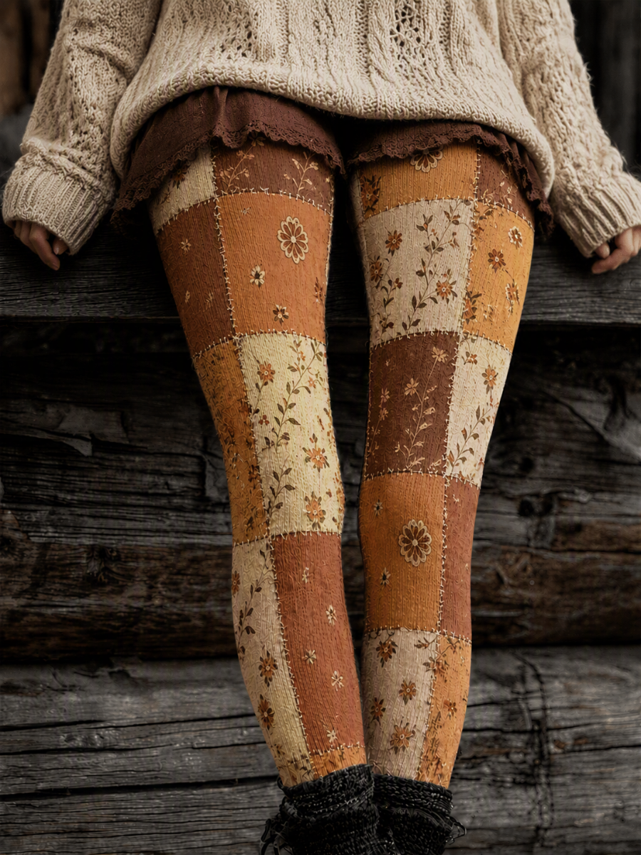 Women's Fall Floral Printed Leggings