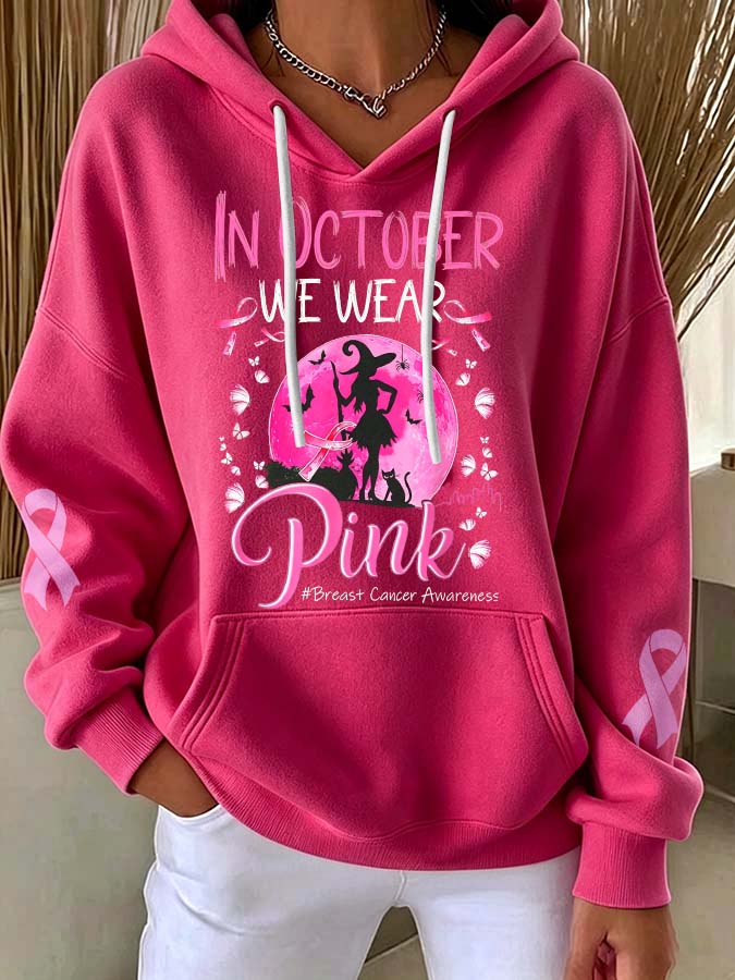 Women'S Retro Witch Ribbon Hoodie