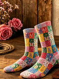 Women'S Floral Pattern Printed Socks