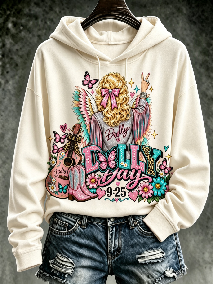 Women's Commemorative Print Casual Hoodie