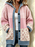 Women's Patchwork Art Knitted Cardigan