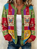 Women's Butterfly Art Design Knight Cardigan