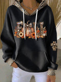 Women'S Fall Printed Hooded Sweatshirt