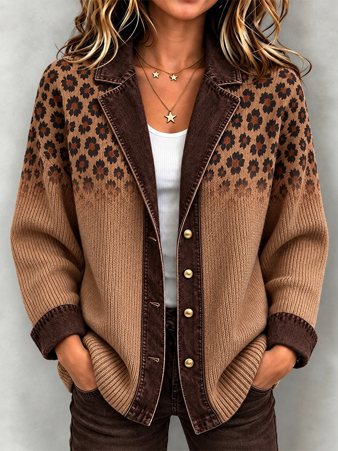 Women'S Retro Leopard Print Jacket