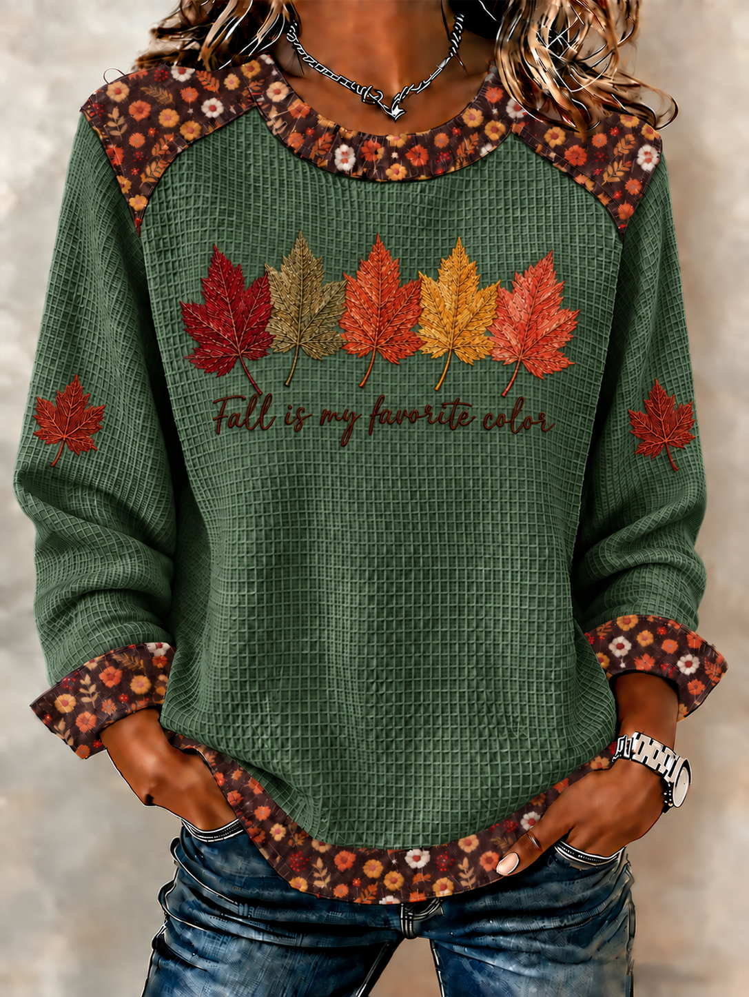 Women'S Autumn Printed Casual Long Sleeved Shirt