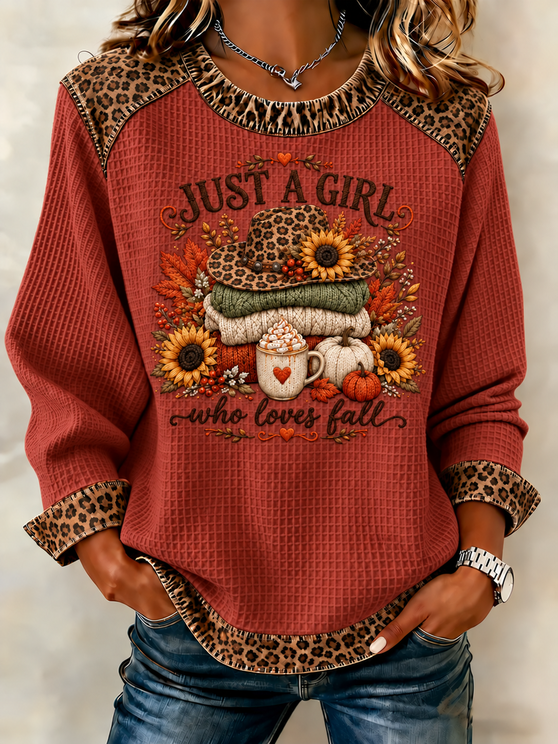 Women'S Autumn Printed Casual Long Sleeved Shirt