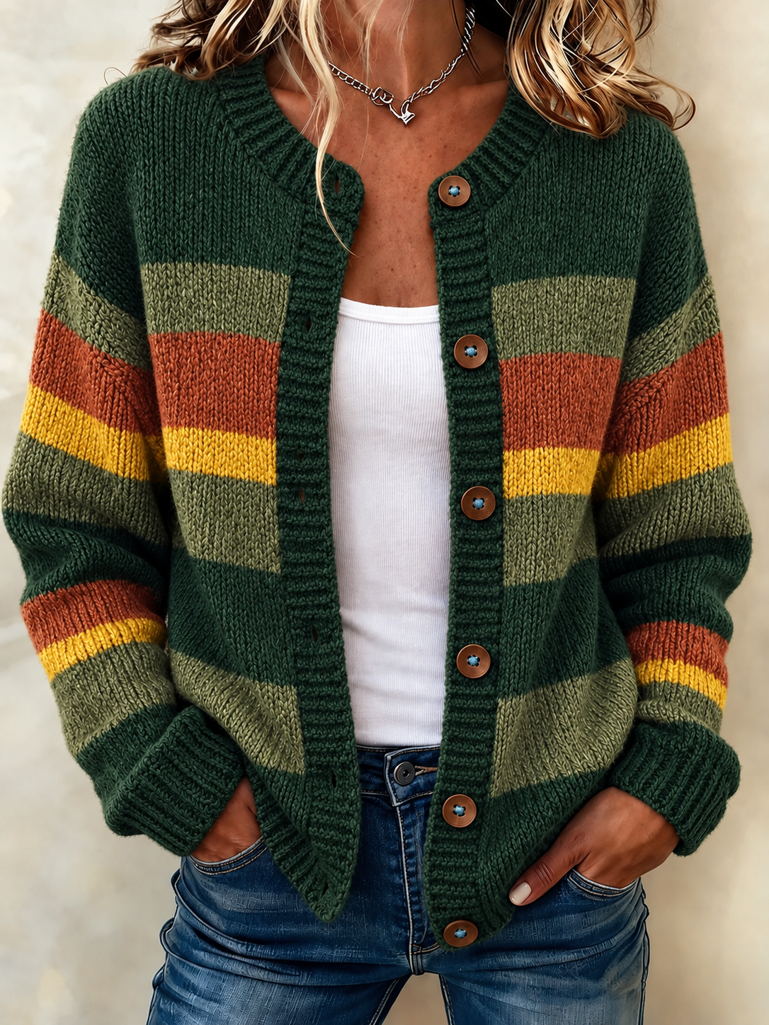 Women'S Casual Autumn Woolen Cardigan
