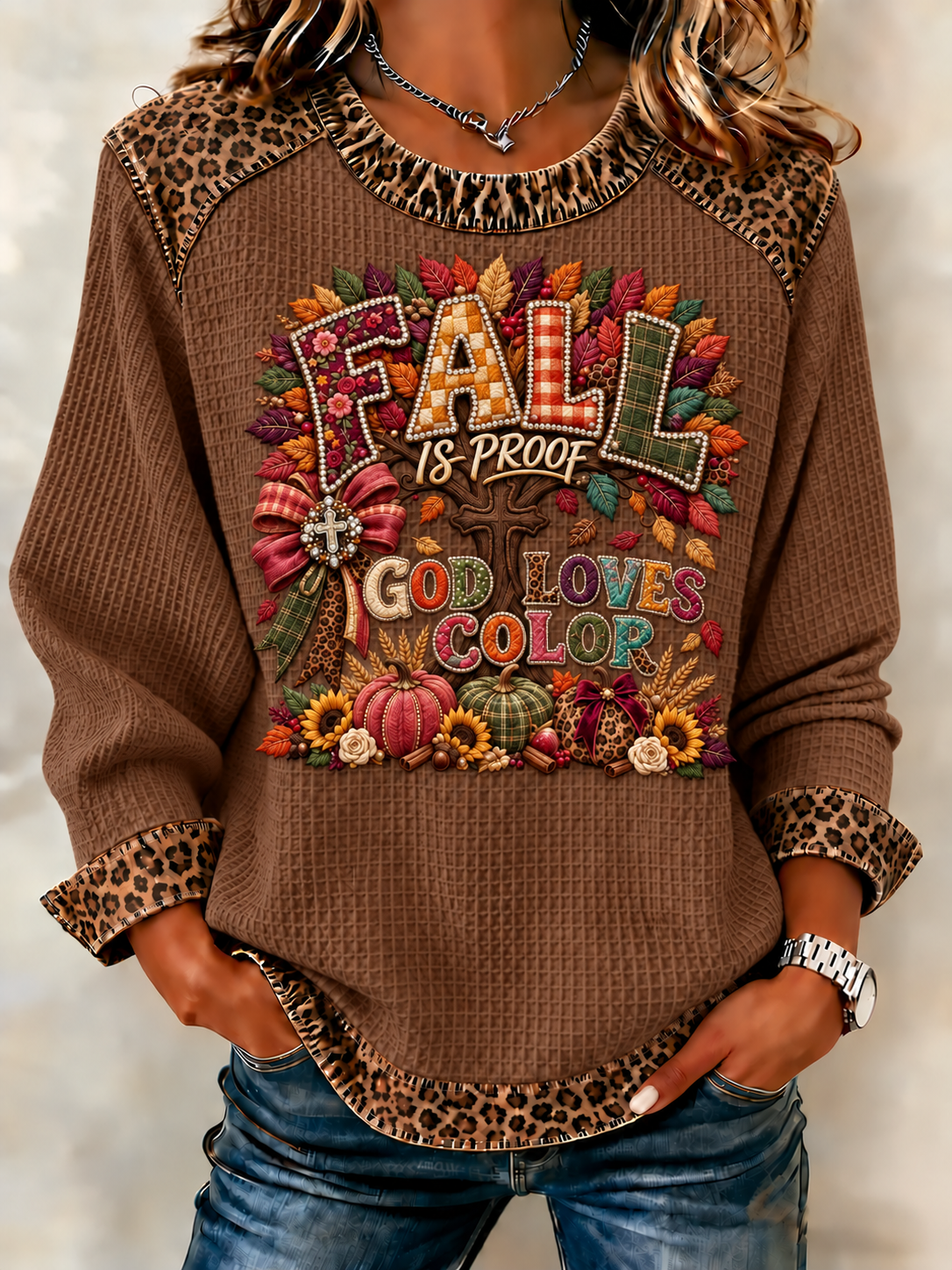 Women'S Autumn Printed Casual Long Sleeved Shirt