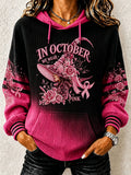 Women's Breast Cancer Print Hoodie