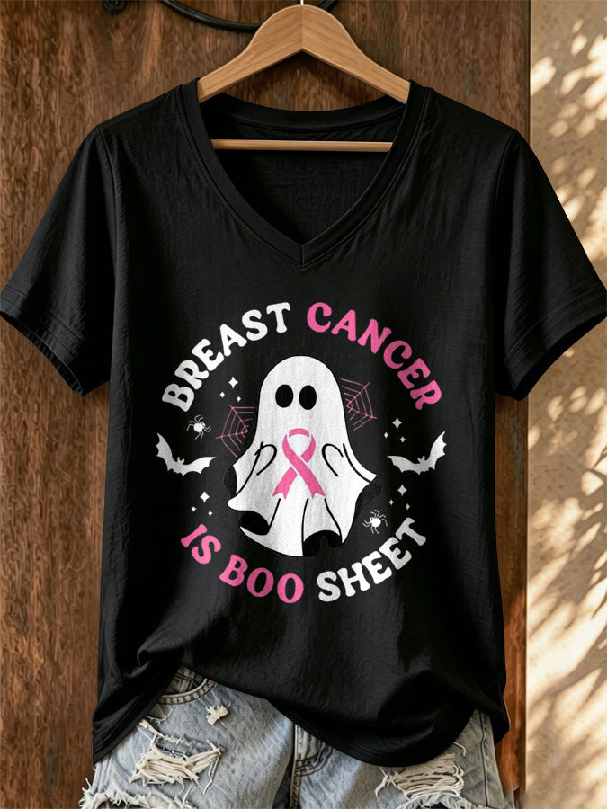 Women's Breast Cancer Print T-shirt