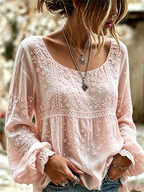Women'S Casual Plant Flower Art Pattern Printed Top