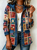 Women'S Casual Floral Print Jacket