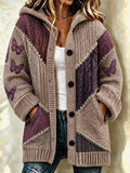 Women's Tennessee Country-Style Patchwork Knitted Cardigan