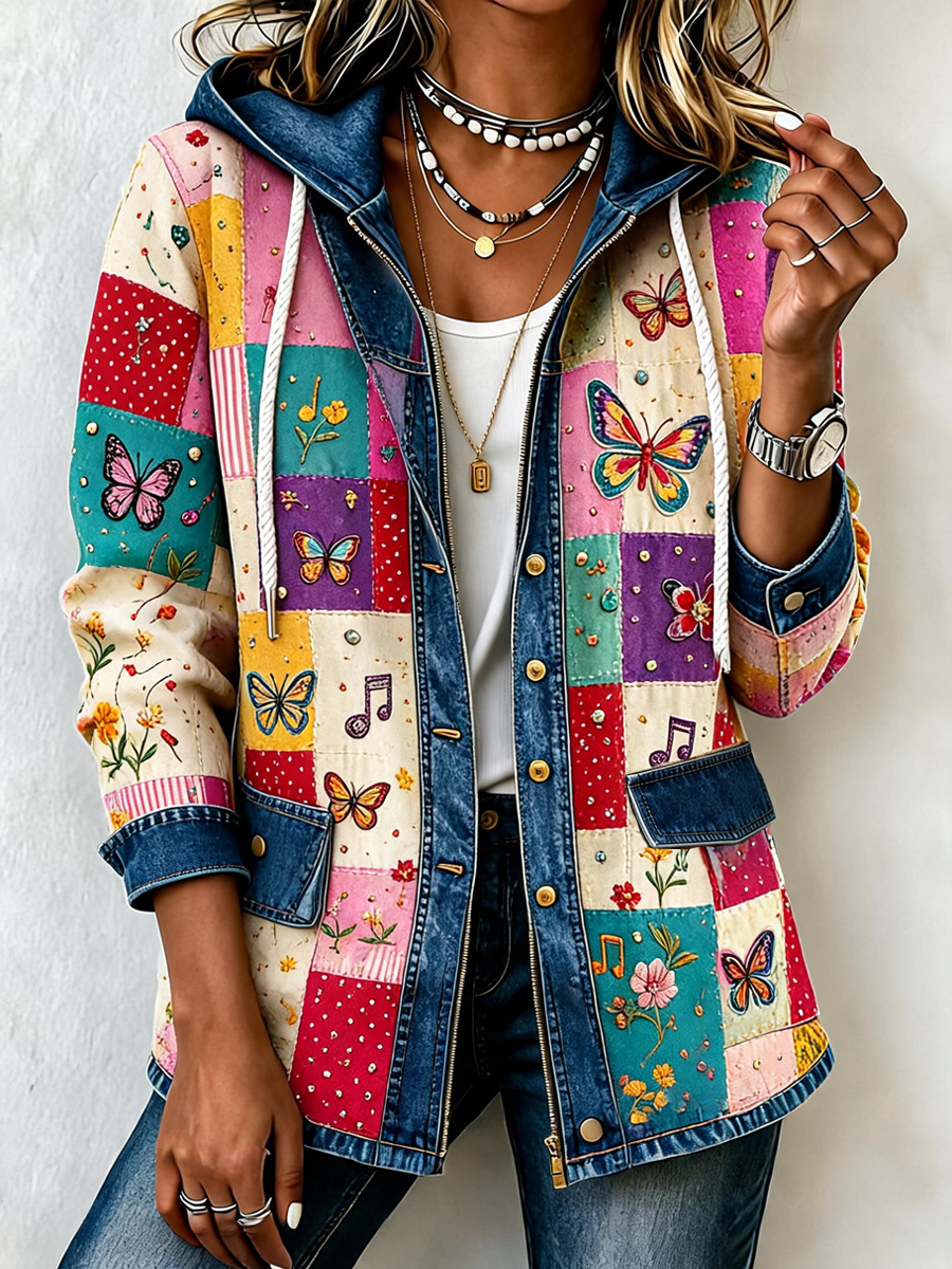 Women'S Casual Floral Print Jacket