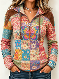 Women's Butterfly Zip-Up Hoodie