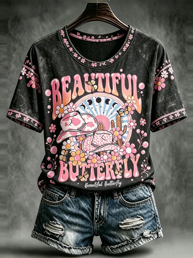 Women'S Commemorative Printed Casual T-Shirt