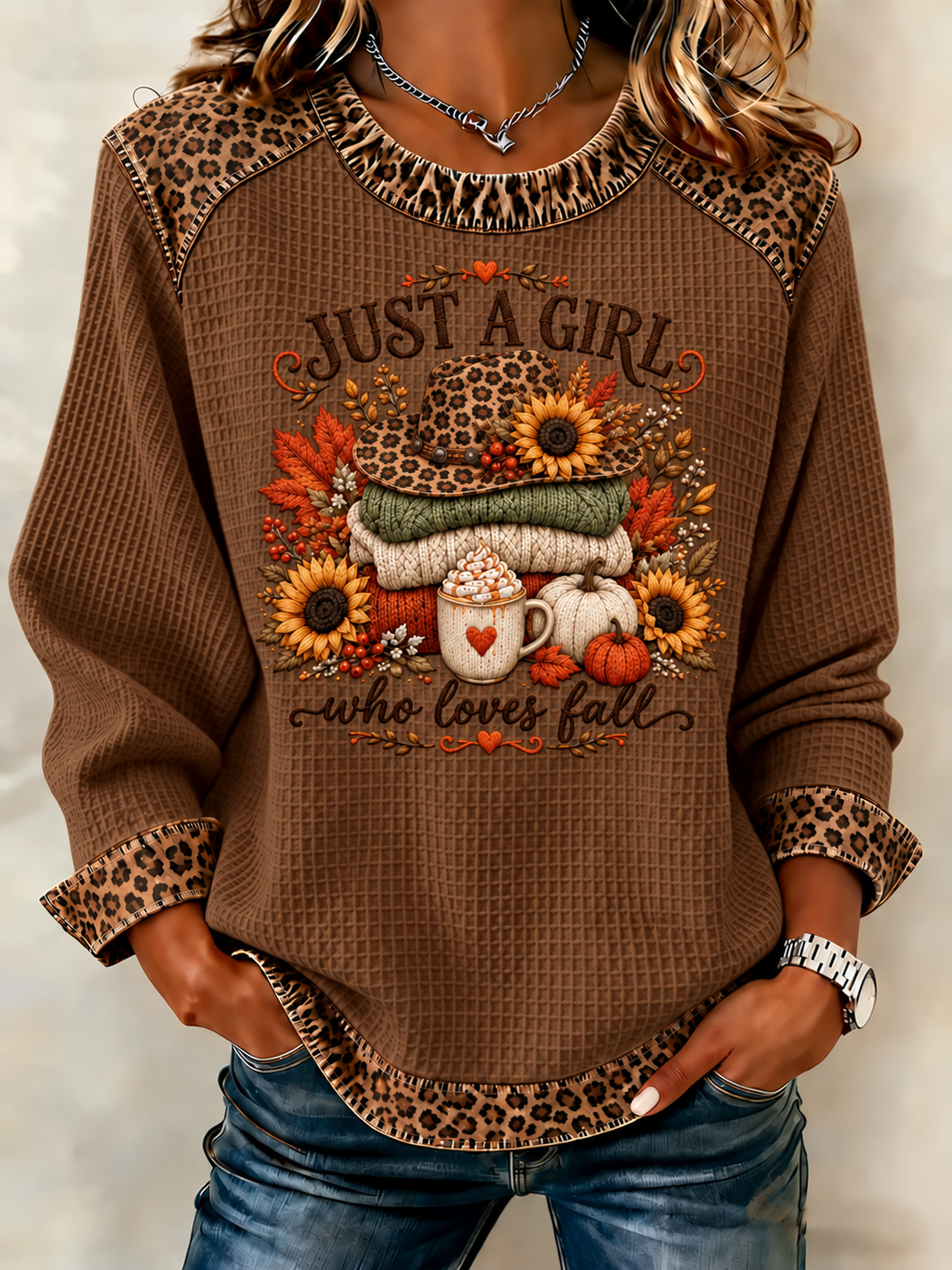 Women'S Autumn Printed Casual Long Sleeved Shirt