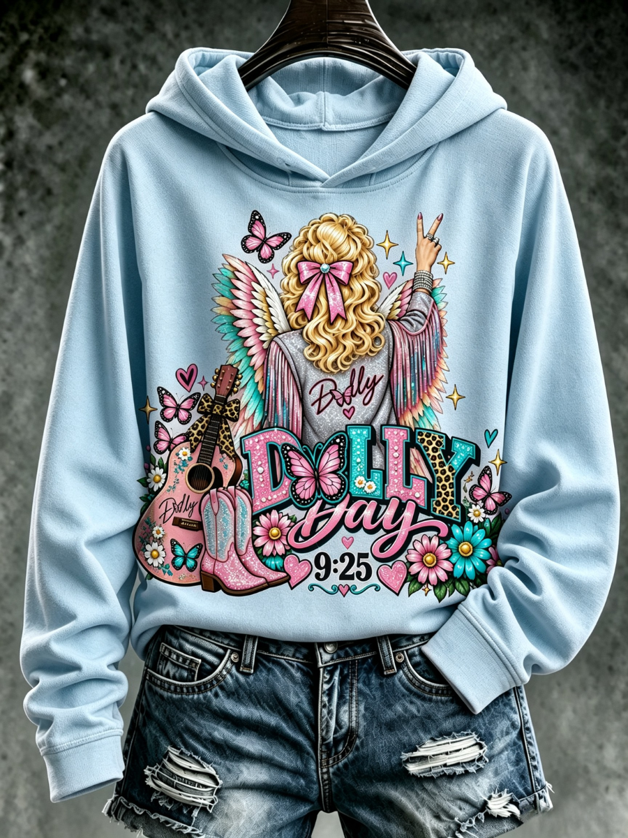 Women's Commemorative Print Casual Hoodie
