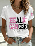 Women's Breast Cancer Awareness  Print T-shirt