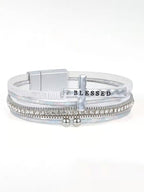 Breast Cancer Prevention And Control Propaganda Belief Cross Multi Layer Bracelet