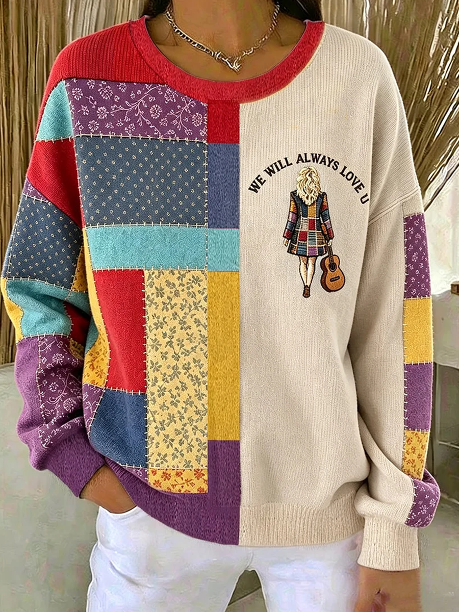 Women's Country Music Lover We Will Always Love U 925 Printed Sweatshirt