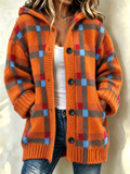 Women'S Geometric Printed Casual Cardigan