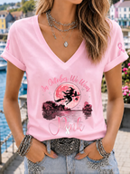 Women's In October We Wear Pink  Print T-shirt