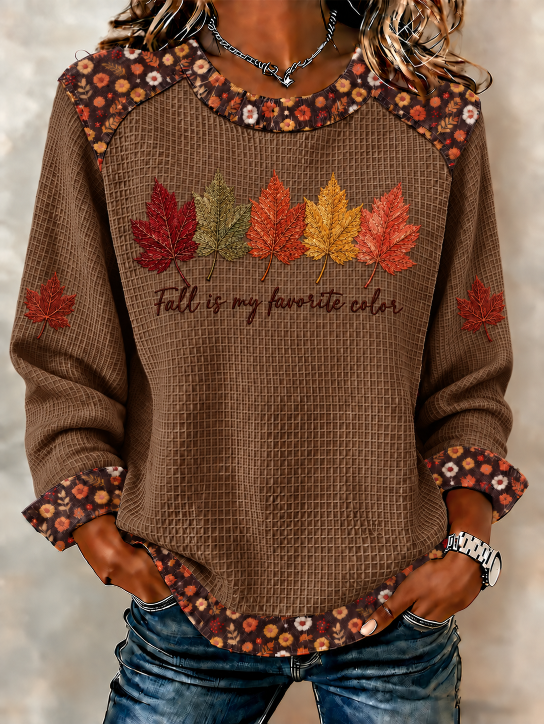 Women'S Autumn Printed Casual Long Sleeved Shirt