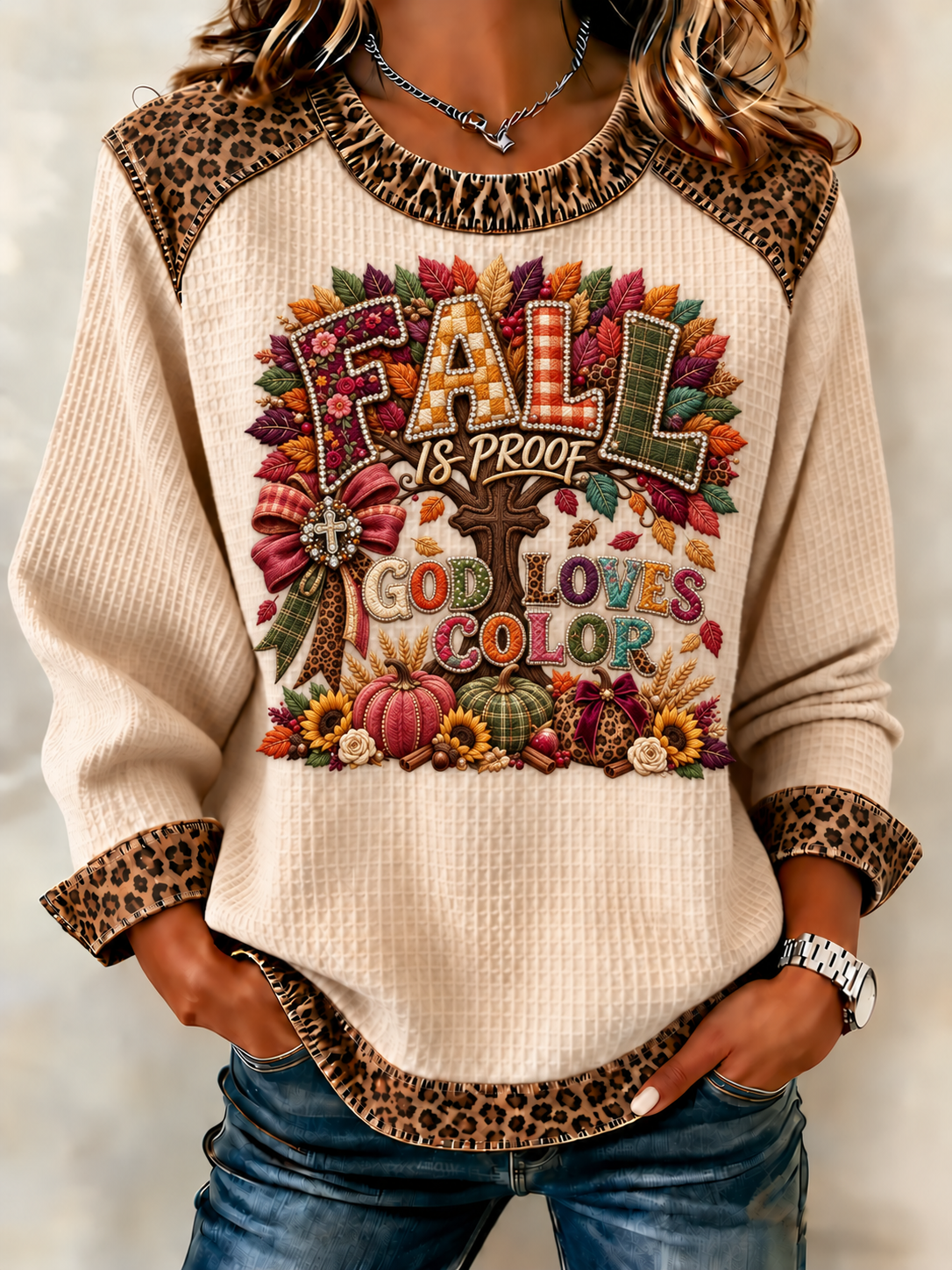 Women'S Autumn Printed Casual Long Sleeved Shirt