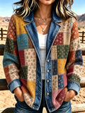 Women'S Retro Butterfly Printed Jacket