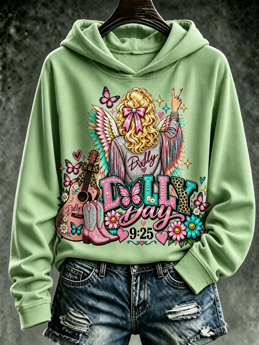 Women's Commemorative Print Casual Hoodie